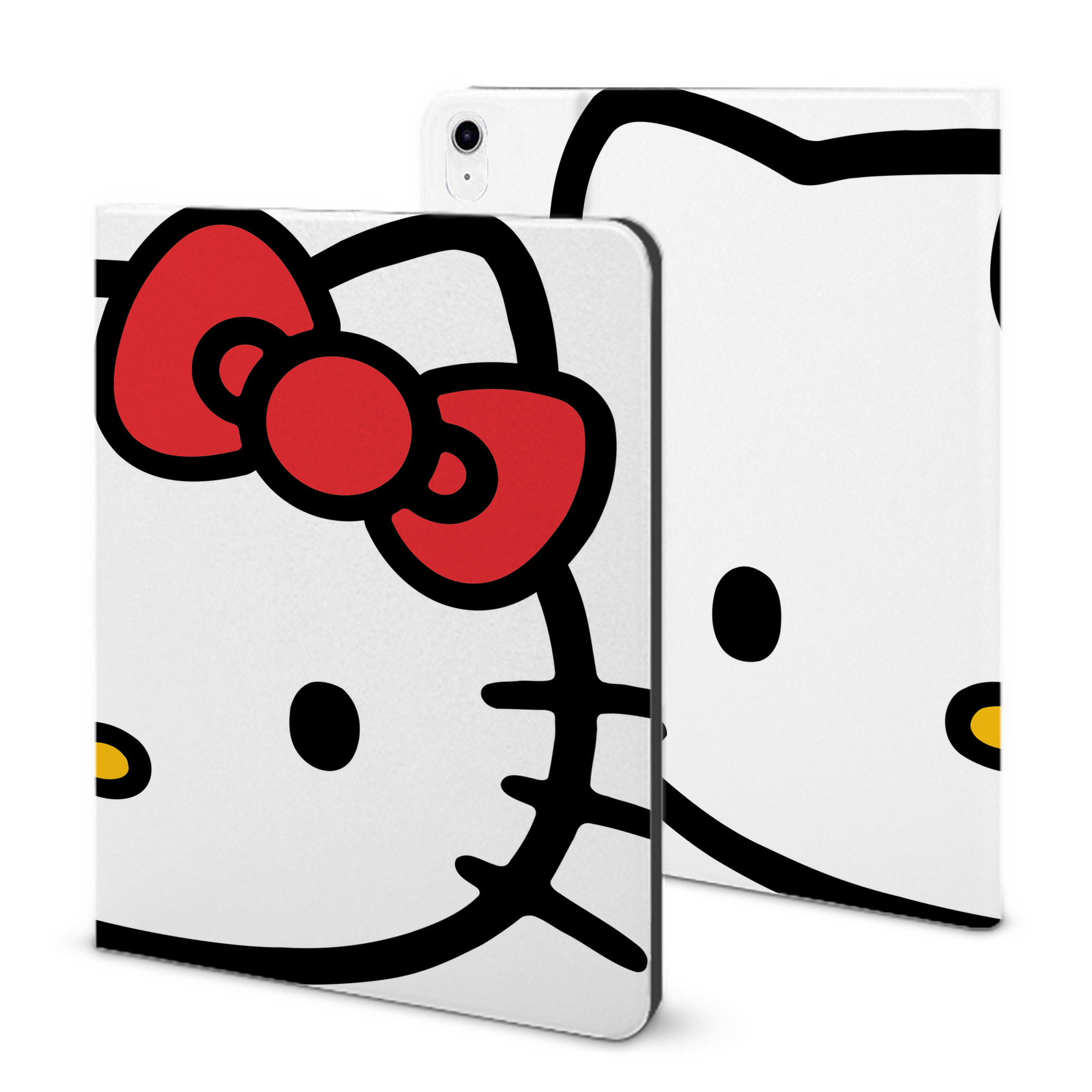 （画像用） Hello Kitty ハローキティ IPad ケース ブック型 PUレザー TPU 耐衝撃 軽量 薄型 ペン収納なし 全面保護 IPad 各モデル対応